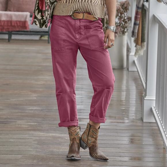 Sundance Pants - Sundance Decla Pants In Raspberry Cotton Spandex Patch Pockets Women's Size 14